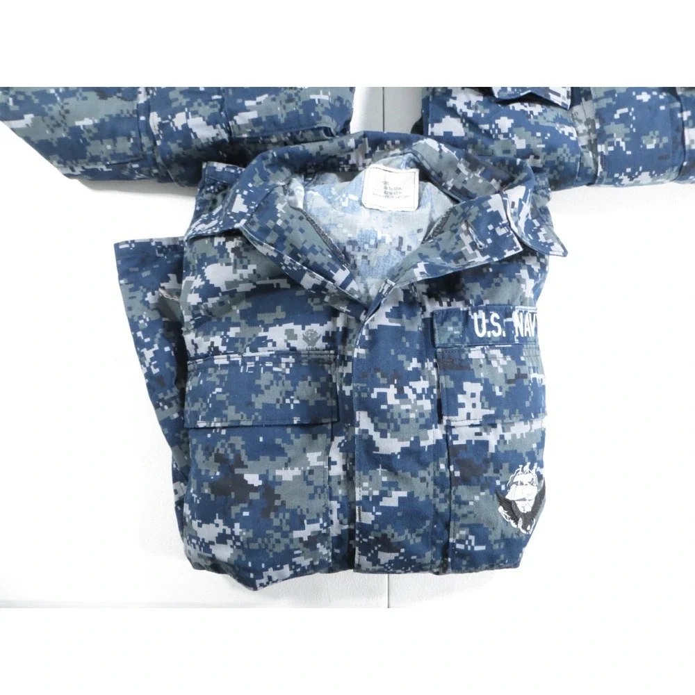 US‎ Navy Working Blouse NWU Uniform Top Size 32 Short Blue Digital Camo Lot of 3